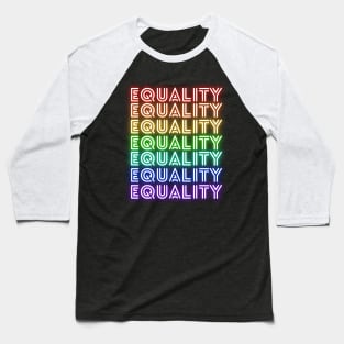 Equality - Neon Rainbow Baseball T-Shirt